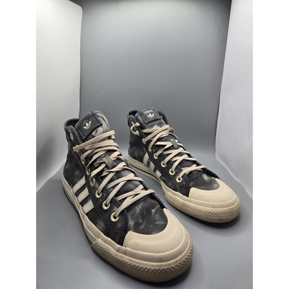 Adidas Nizza RF High Bleached Grey Wonder‎ White Sneakers Mens Size 10.5